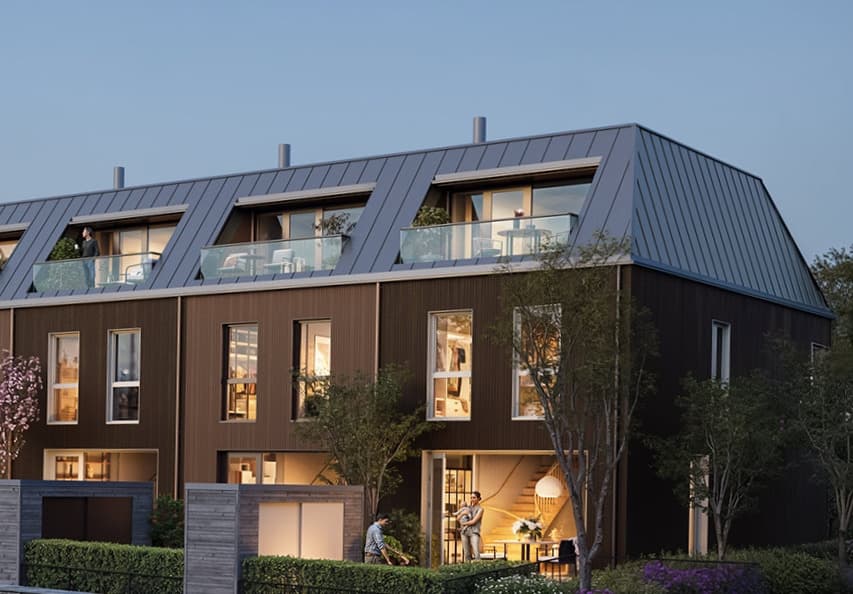 Rekkehusene i Botanika er hele 150 m2 BRA-i, og du kan blant annet få fire soverom og en vestvendt takterrasse.
